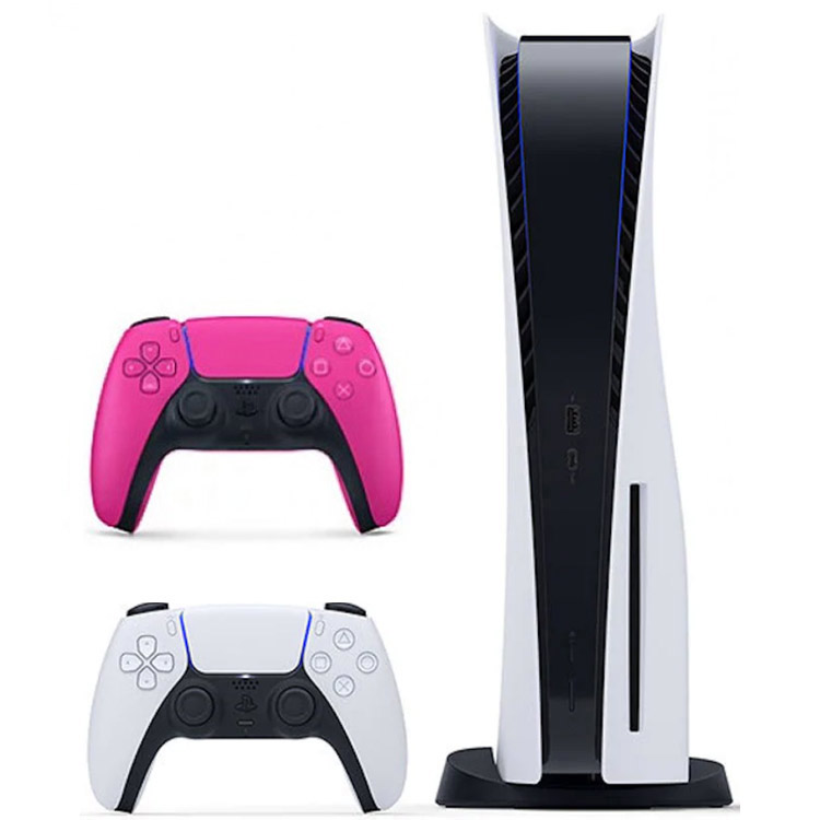 خرید PlayStation 5 دیسک خور + دوال سنس صورتی